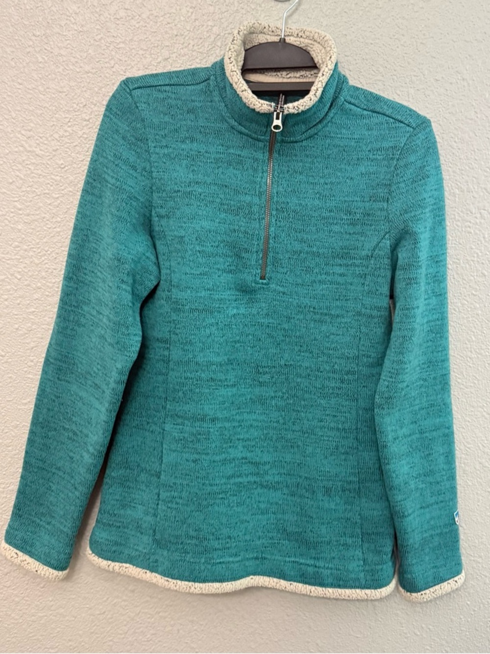 Kuhl | Alaskan 1/4 Zip Sweater | Teal | Size Medium - Picture 2 of 6